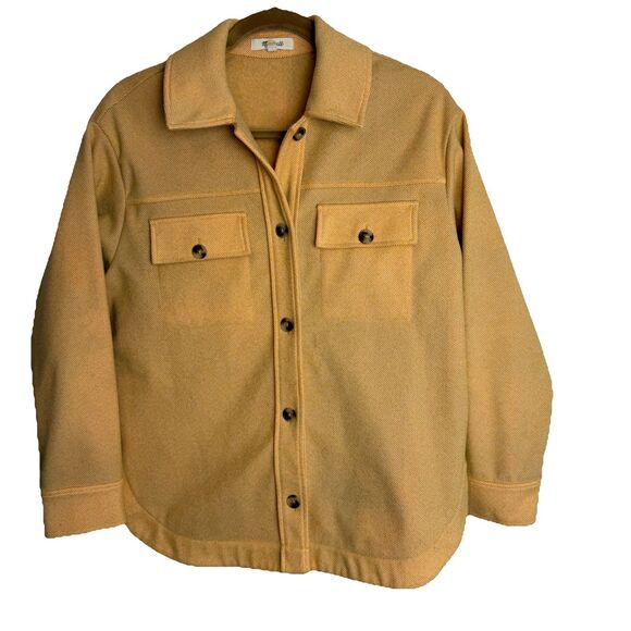 Madewell Brushed Herringbone Shirt Jacket Shacket Sze XXS Oversized EUC - Picture 1 of 10